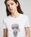 Camiseta Karl Lagerfeld strass ikonik blanca